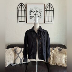 Baserange Modern Basic Clean Line Long Sleeve Button Down Shirt Size XS Classic